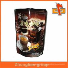 Kundenspezifische bedruckte, wiederverschließbare Stehbeutel für Kaffee-Verpackung China Hersteller